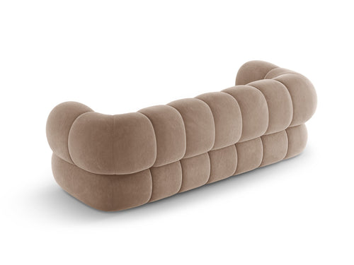 Cosmopolitan Design Bank Koge 3-zits, flueel donkerbeige - 95x210x70cm