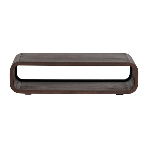 WOOOD salontafel Kinu - Mangohout - Donkerbruin - 32x120x60