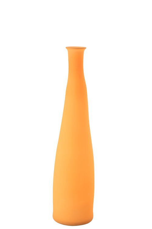 J-Line vaas Bottle - glas - oranje - small - 80 cm hoog