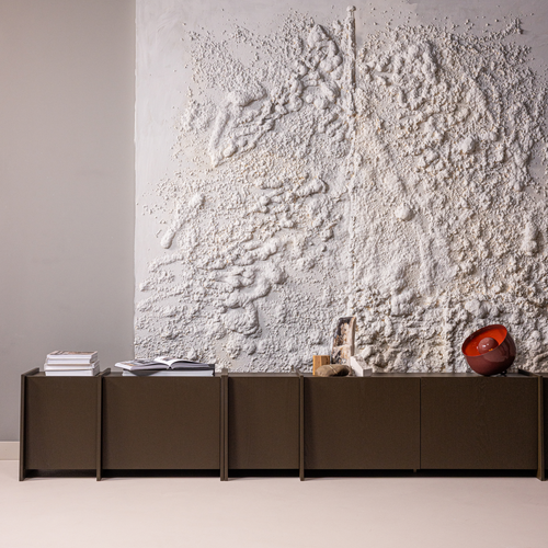 WOOOD tv meubel 200 cm Brock - Essen Fineer - Middenbruin - 53x200x44