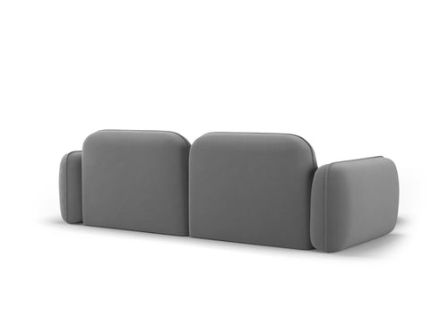 Cosmopolitan Design Modulaire hoekbank links Sydney 3-zits, flueel, lichtgrijs - 165x230x70cm