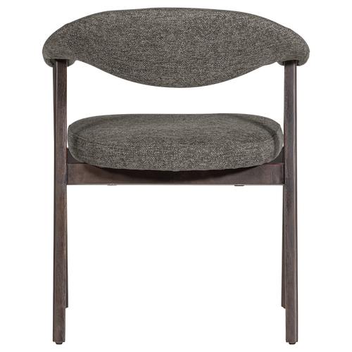 WOOOD eetkamerstoel armleuning grijs Avar - Set Van 2 - 77x60x60