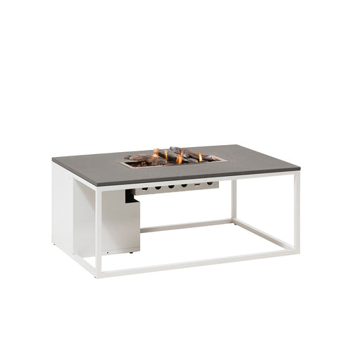 Cosi Fires Cosiloft lounge vuurtafel 120 cm wit - grey top - vtwonen shop