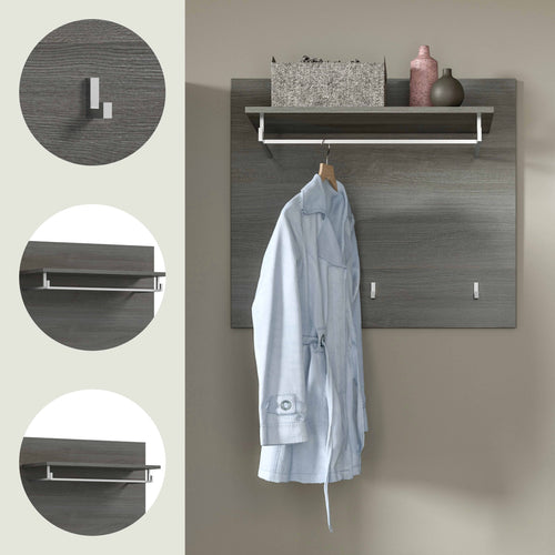 Furnilux Salsa kapstok 3 haken wit hoogglans - 80cm x 70cm x 27cm - vtwonen shop