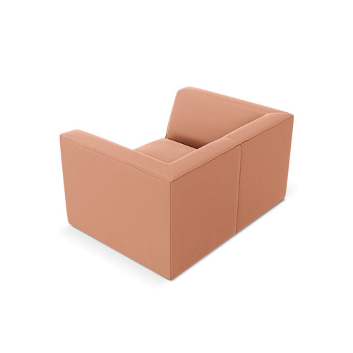 Cosmopolitan Design - Fauteuil Siena flueel roze - 92x120x69cm
