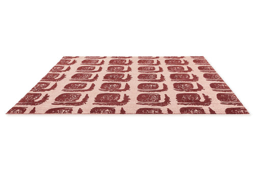 Vloerkleed Ted Baker Woodblock Red 163003 140x200 cm - vtwonen shop