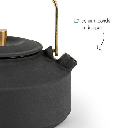 Bredemeijer - Theepot Shangdong 1,0L gietijzer zwart