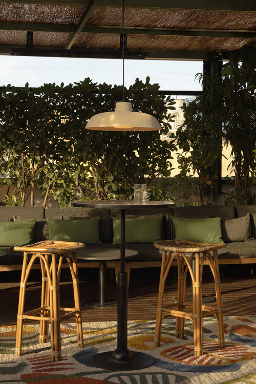 Faro Saga Saga hanglamp voor buiten, beige E27 IP65