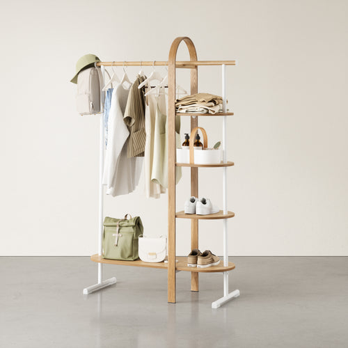 Umbra kledingrek Bellwood - 106 x 39 x 167 cm - Wit/naturel