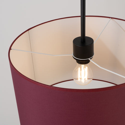 Sollux Lighting Hanglamp NEVIA bordeaux - 40x40x137cm