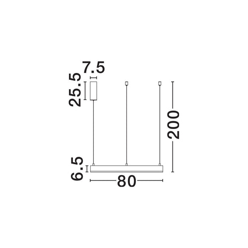 Nova Luce MOTIF Geïntegreerde LED-hanglamp voor plafond, zandkleurig zwart, dimbaar, 50W, 3684lm