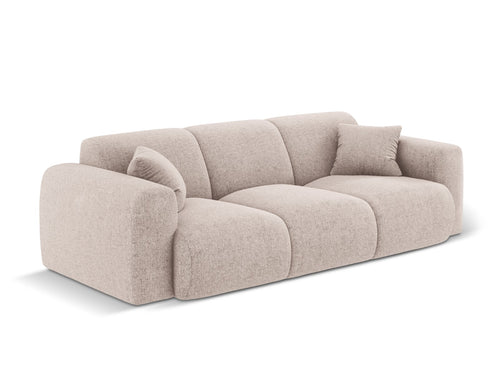 Cosmopolitan Design Bank Nolio 3-zits, chenille, beige - 95x235x72cm