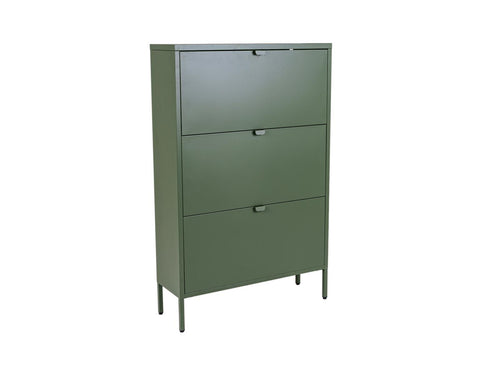 MaximaVida metalen locker schoenenkast Finn 25 x 80 x 125 cm olijfgroen - vtwonen shop