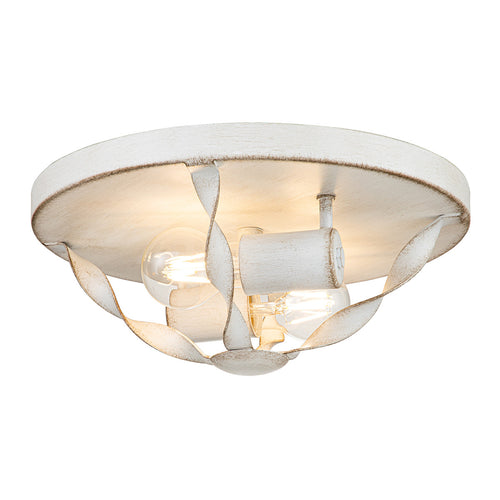 Elstead Quoizel Bradbury Semi Flush Plafondlamp Antiek Wit