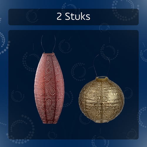 Lumiz solar lampion - primula set - 2 stuks - vtwonen shop