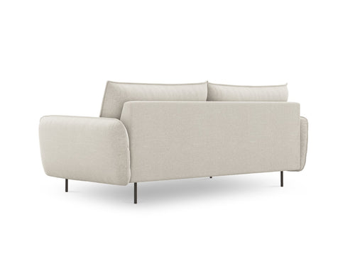 Cosmopolitan Design Bank Vienna 4-zits, structurele stof, lichtbeige - 92x230x95cm