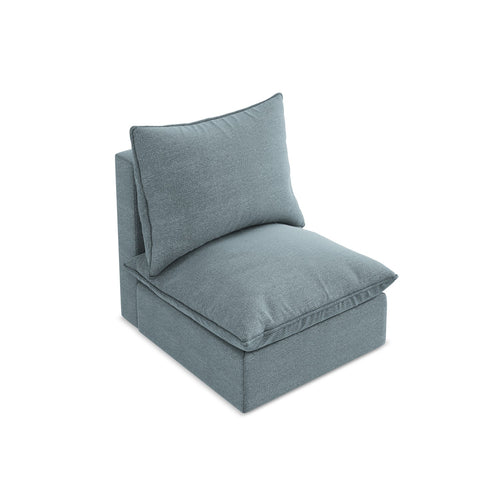 LaMiaSofa Bankmodule midden Ravenna - bouclé - jeans - 75x90x77