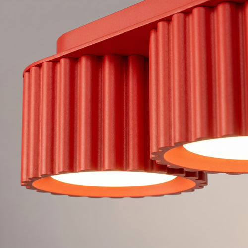 Sollux Lighting Plafondlamp AURA 3 rood Gx53 - 32,5x10x8cm