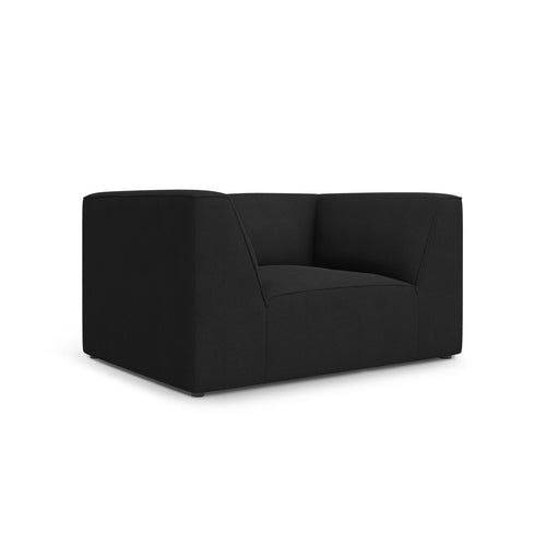 Cosmopolitan Design - Fauteuil Siena structurele stof zwart - 92x120x69cm