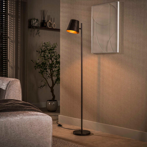 Giga Living Vloerlamp Flex - Bruin Metaal - 40x20x155cm