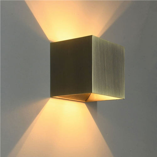 Artdelight wandlamp Gymm - 1 lichts - 10  x 10   cm - brons