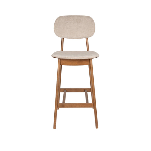 Dutchbone Marais Barkrukken 68,5 cm Walnoot kleur / Beige - Set van 2