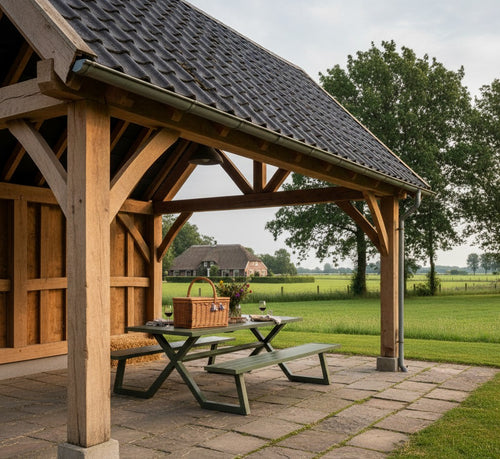 MaximaVida luxe aluminium picknicktafel Dex 200 cm olijfgroen met exclusieve omlijsting - vtwonen shop