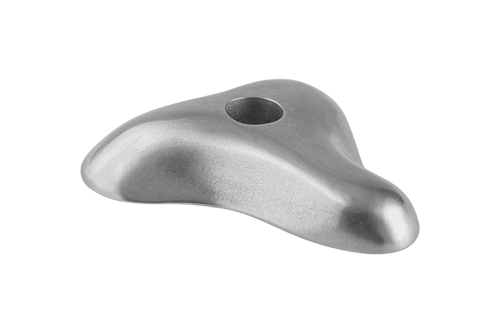 noo.ma MIS kaarsenhouder gepolijst aluminium, 10,6 x 10,6 x 2,5 cm