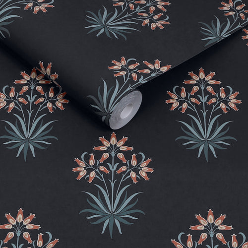 William Morris at Home Vliesbehang - Hyacinth Flower Midnight