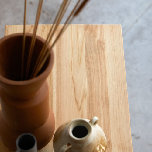 Tikamoon Massief teakhouten bijzettafel - Naturel