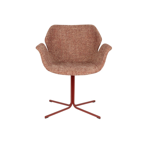Zuiver Nikki Eetkamerstoelen Met Armleuningen Terra/ Rood - Set van 2