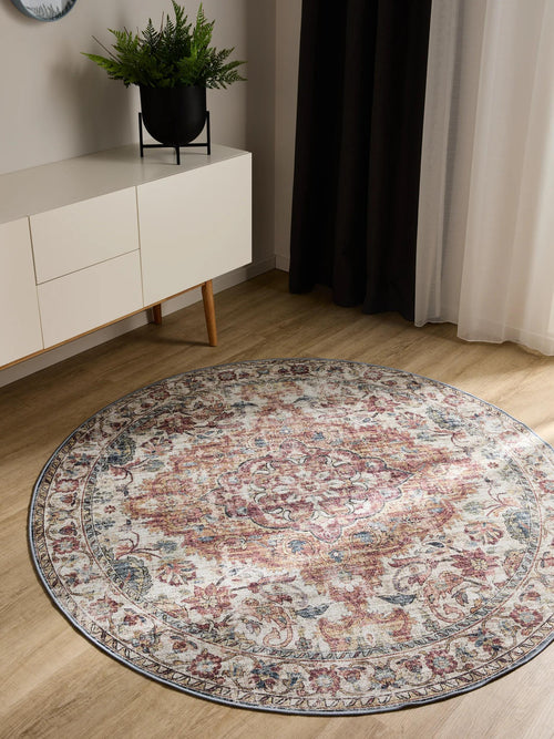 benuta wasbaar vloerkleed George - veelkleurig - ø 160 cm