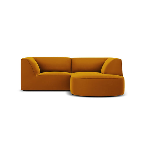 Cosmopolitan Design - Modulaire hoekbank rechts Siena 3-zits, flueel geel - 180x186x69cm