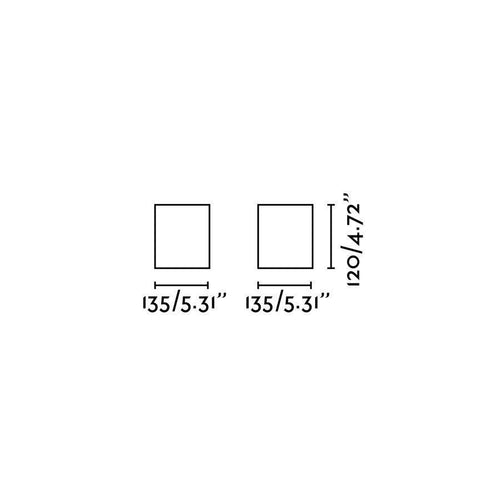 Faro Tecto - 1 Light Square Surface Mounted Downlight Zwart