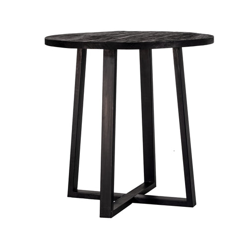 Giga Meubel Bartafel Lowie - Zwart Mangohout - 110x110x110cm