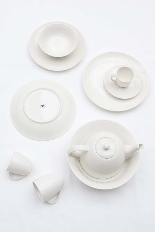 vtwonen - Basic - mokken set van 6 - porselein - wit - 200 ml