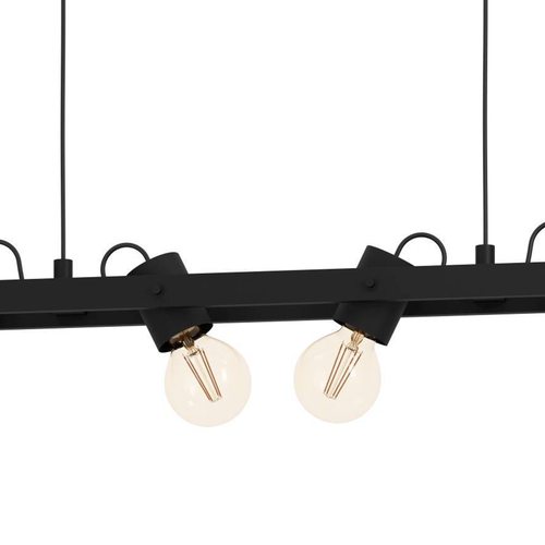 EGLO hanglamp Plimsoll - e27 - 77 cm - zwart - staal/hout - vtwonen shop