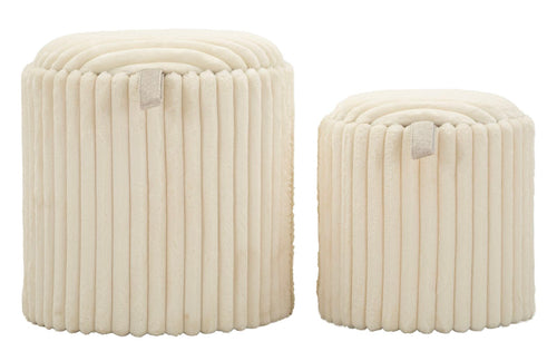 Mauro Ferretti poef - set van 2 - crème