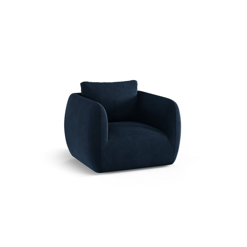 Cosmopolitan Design - Fauteuil Nimes flueel koningsblauw - 87x95.5x80cm