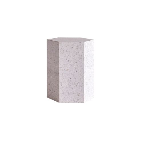 Tikamoon Hocker van wit premium terrazzo - Wit - vtwonen shop