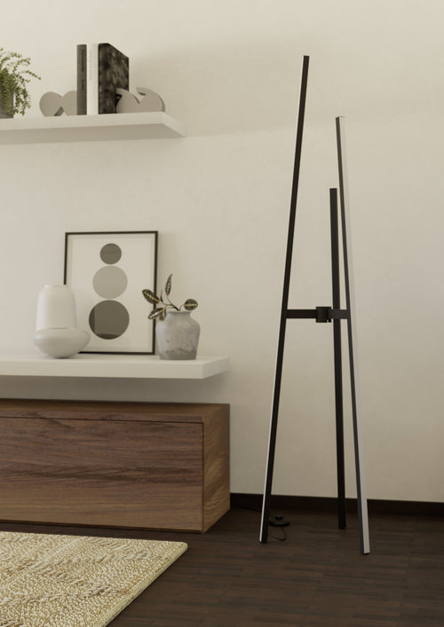 EGLO vloerlamp Mongolana - led - 151 cm - zwart/wit