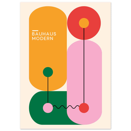 Artfulprints  Bauhaus - Modern art   poster 50x70 cm - vtwonen shop