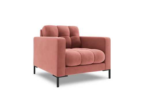 Cosmopolitan Design Fauteuil Bali flueel, roze - 96x87x75cm