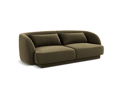 Cosmopolitan Design Bank Tulum 2-zits, flueel, groente - 90x180x70cm