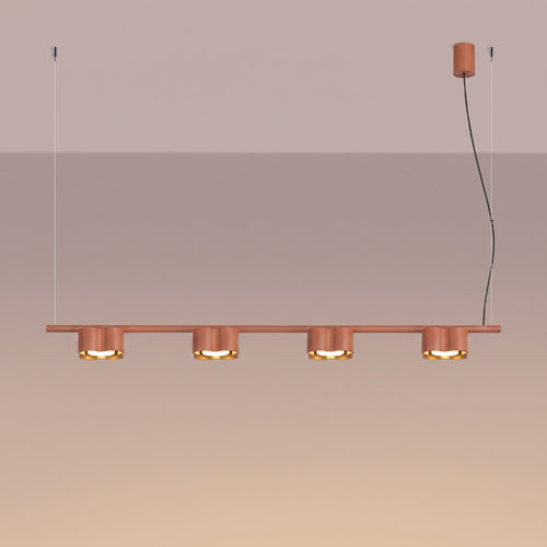 Sollux Lighting Kroonluchter OVIO 4 rode oker Gx53 - 122x12x208cm