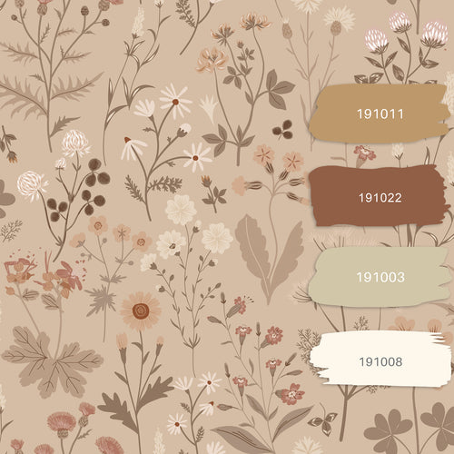 ESTAhome behang veldbloemen zand beige - 53 cm x 10.05 m - 139840 - vtwonen shop