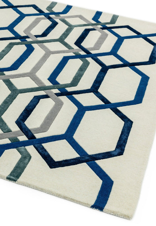 Vloerkleed MOMO Rugs Matrix MAX65 Hexagon White 120x170 cm - vtwonen shop