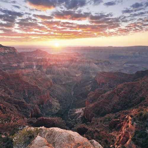 Sanders & Sanders fotobehang Grand Canyon bruin en avondrood - 400 x 250 cm - 612559