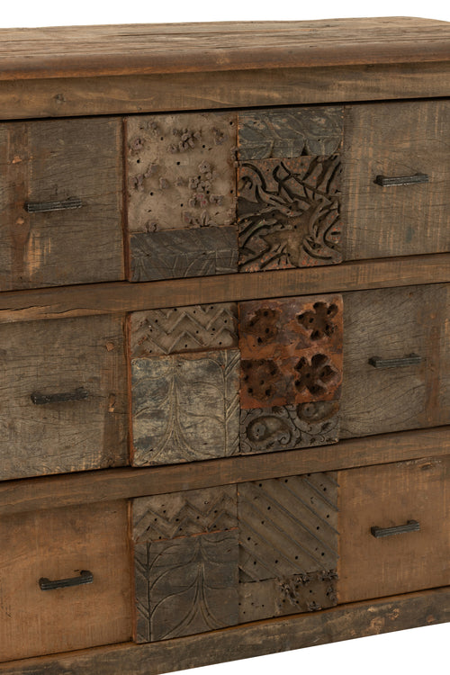 J-Line kast Verouderd - hout - bruin - vtwonen shop