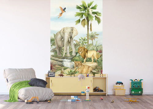 Sanders & Sanders fotobehang jungle dieren groen - 270 x 150 cm - 601226 - vtwonen shop